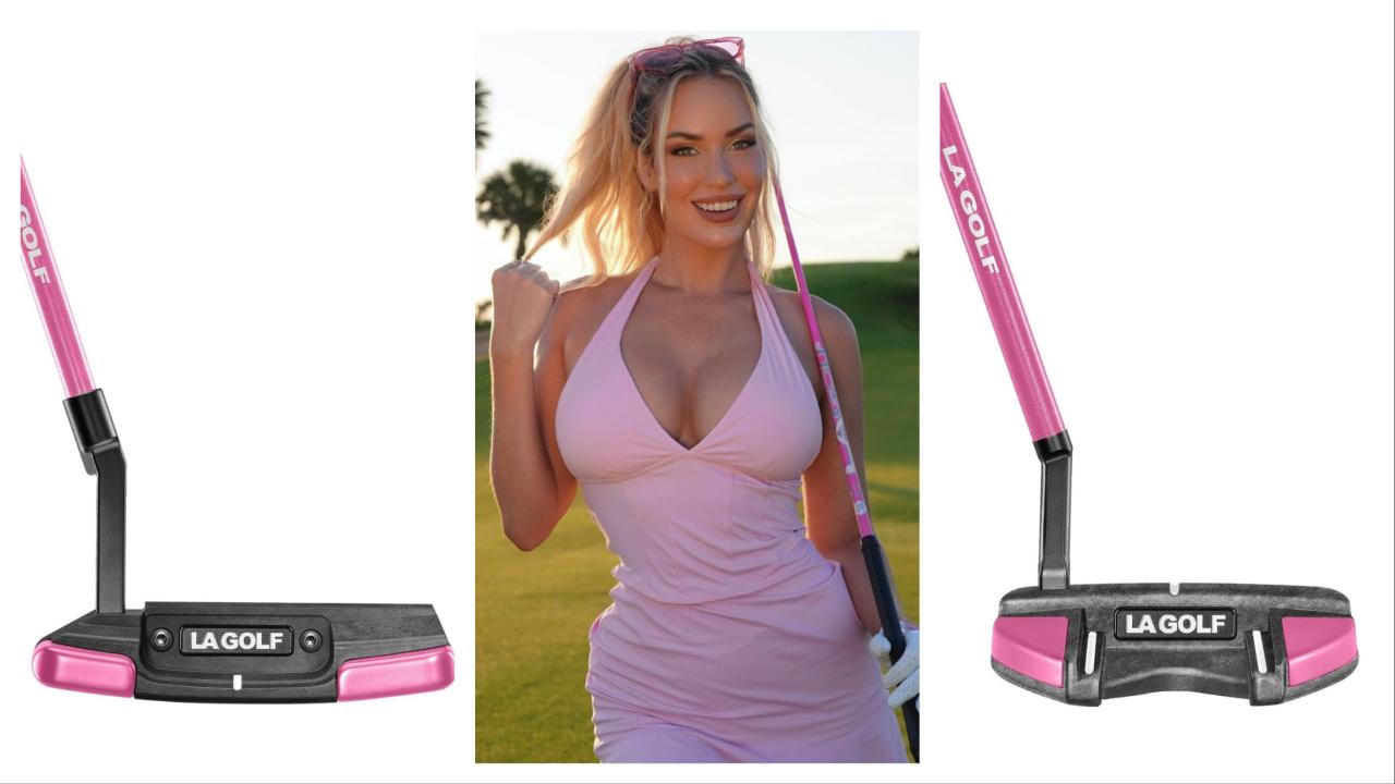 Paige Spiranac collaborates with LA Golf for Pink putter series